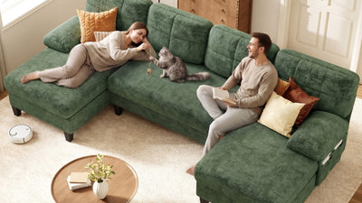 UNA 4 Seats U Shape Sectional Sofa