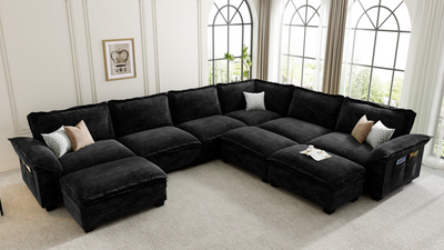 PANDA 7 Seats V Shape Modular Sofa