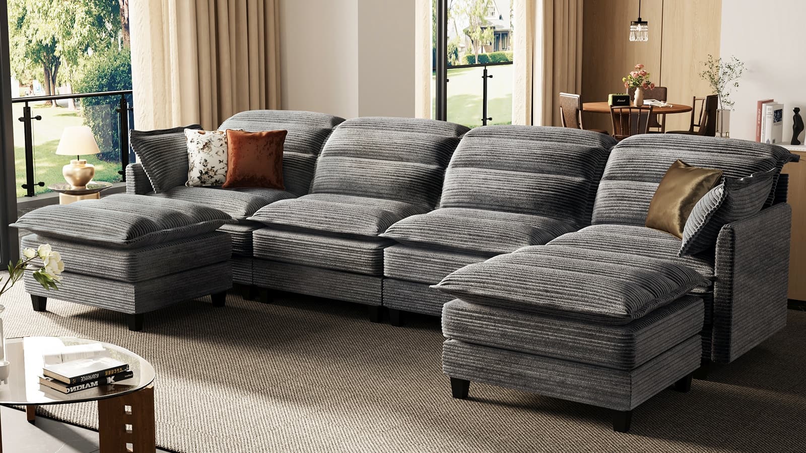 ALEX 7 Seats V Shape Modular Sofa