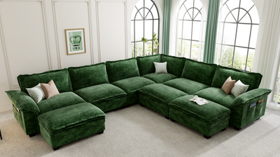 PANDA 7 Seats V Shape Modular Sofa