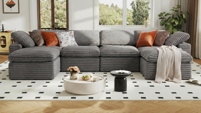 CLOUD 6 Seats U Shape Modular Compressed Sofa