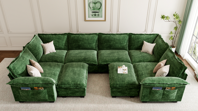 PANDA 7 Seats V Shape Modular Sofa