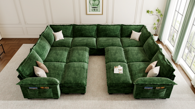 PANDA 7 Seats V Shape Modular Sofa