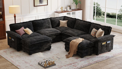 PANDA 7 Seats V Shape Modular Sofa