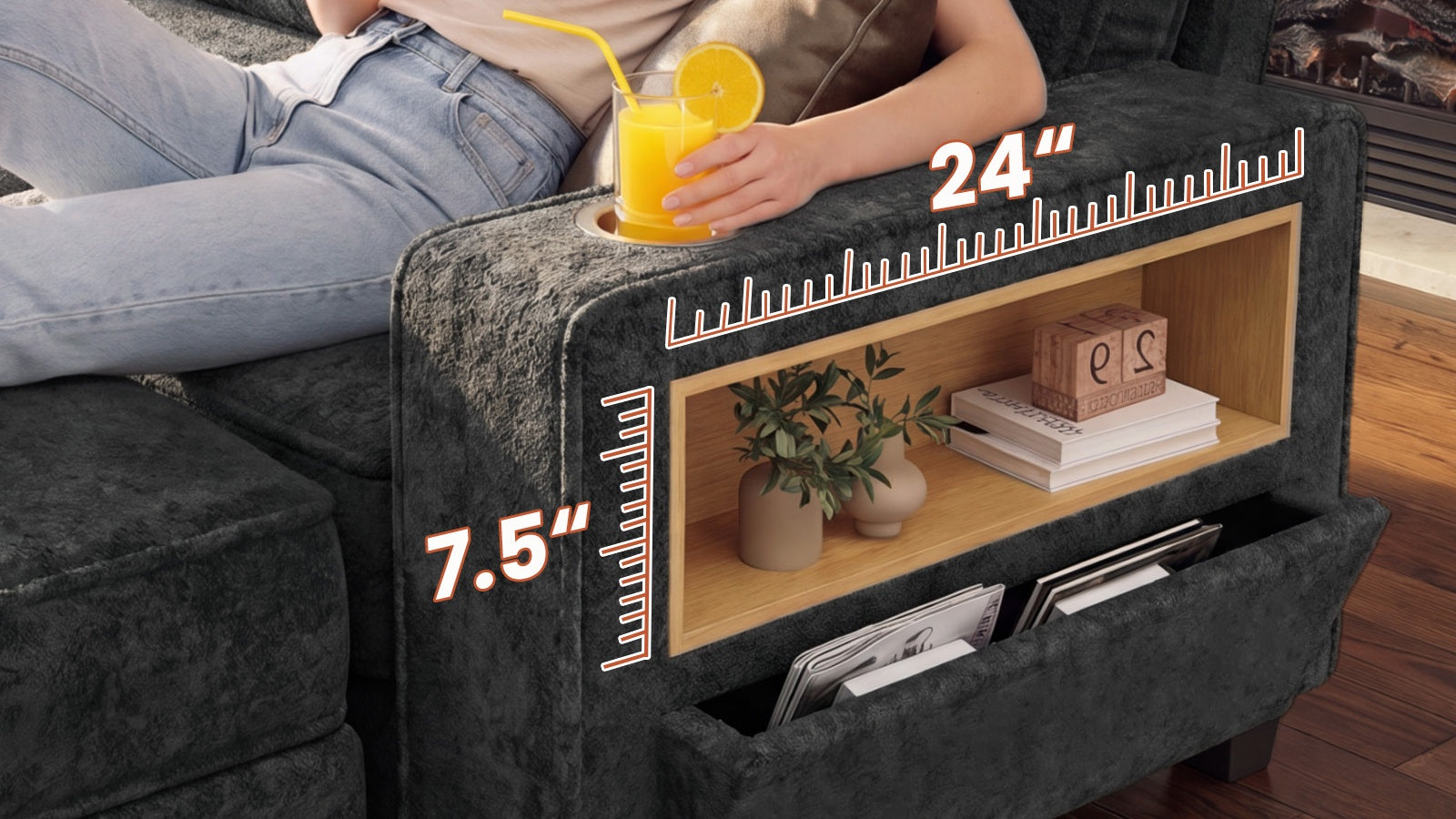 EMMA 4 Seats L Shape Modular Sofa