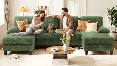 UNA 4 Seats U Shape Sectional Sofa