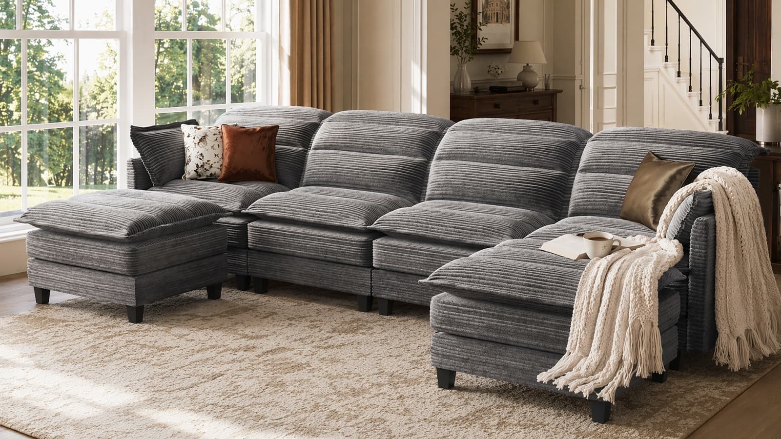 ALEX 7 Seats V Shape Modular Sofa