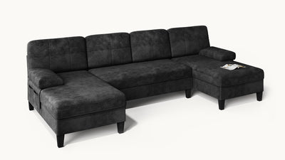 UNA 4 Seats U Shape Sectional Sofa