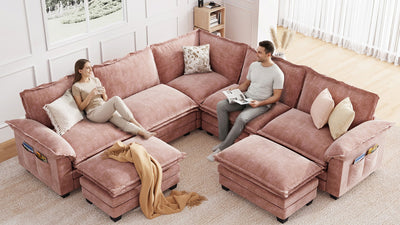 PANDA 7 Seats V Shape Modular Sofa