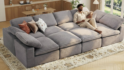 CLOUD 6 Seats U Shape Modular Compressed Sofa